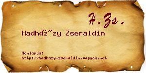 Hadházy Zseraldin névjegykártya